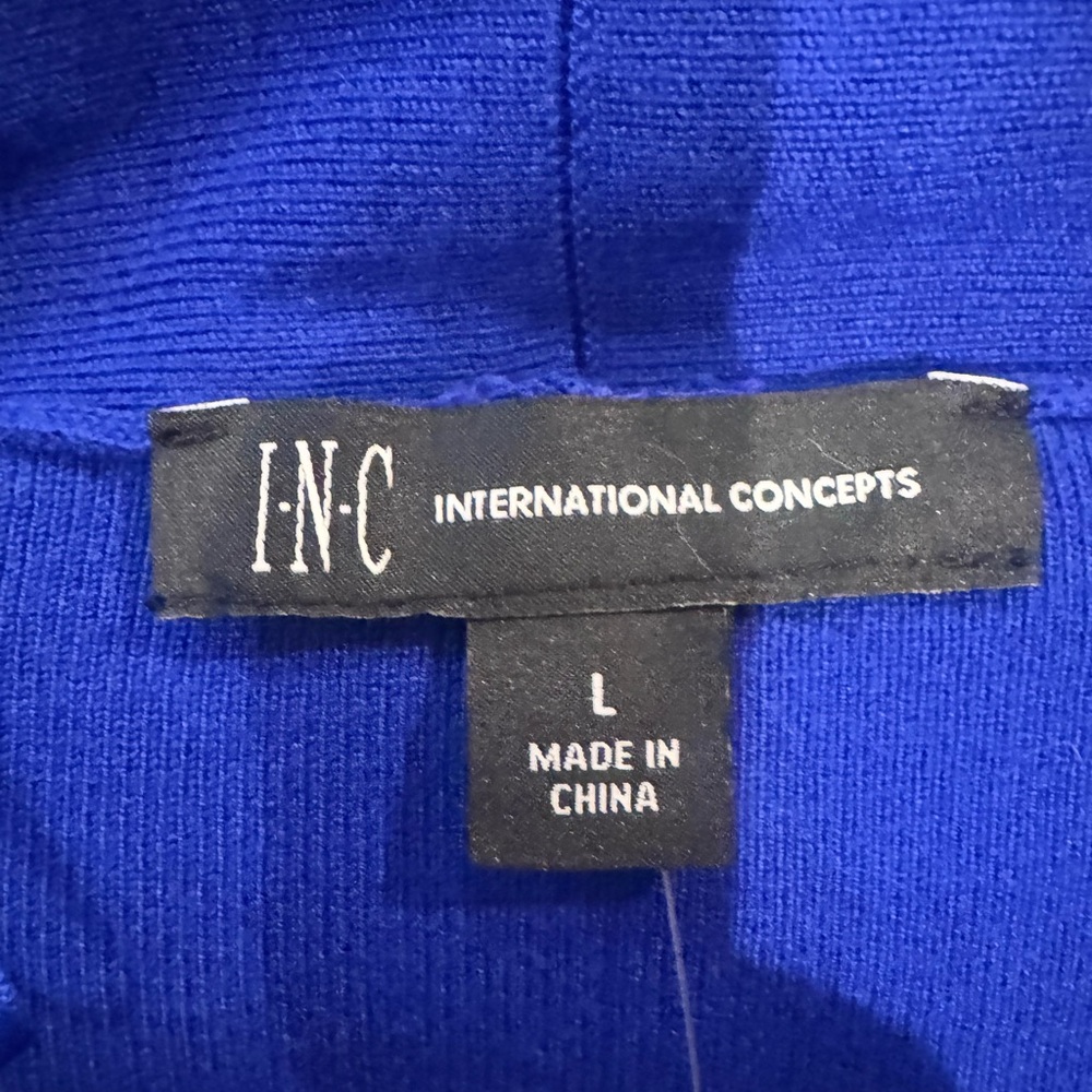 INC International Concepts NWT Cobalt Blue Knit Top size Large - Picture 5 of 7